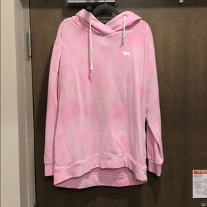 pink oversized sweatshirt